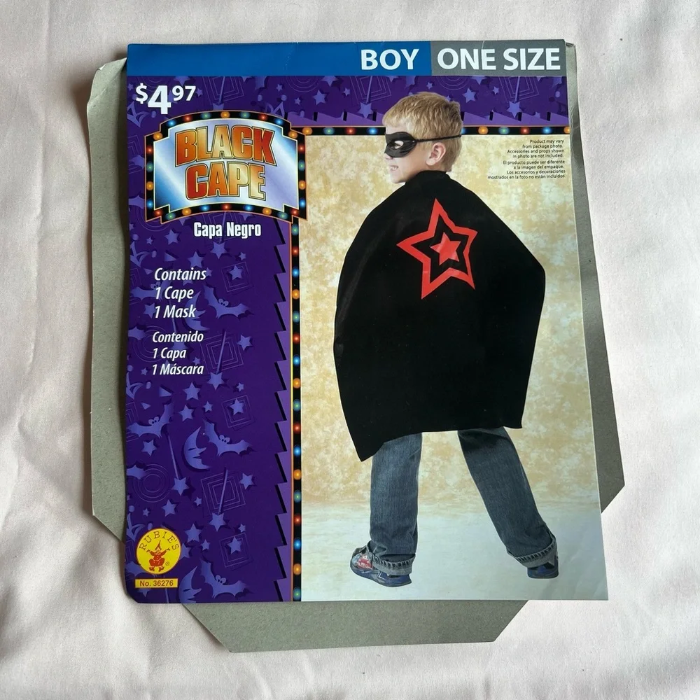 Boys Superhero Cape & Mask Set - One Size